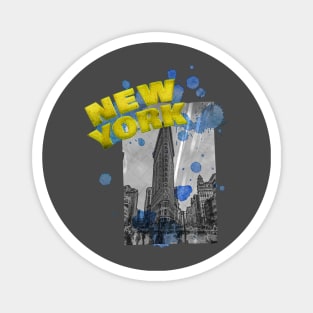 New York Drip - Yellow/Blue Magnet